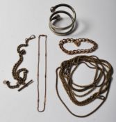 ANTIQUE VICTORIAN JEWELLERY AND GUARD CHAINS