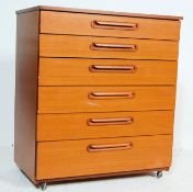 VINTAGE RETRO 1970’S TEAK WOOD VENEER SCHRIBER CHEST OF DRAWERS