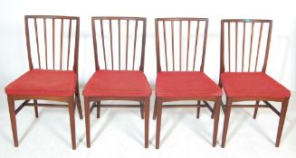A SET OF FOUR VINTAGE TEAK WOOD GORDON RUSSELL DIN