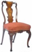 17TH CENTURY QUEEN ANNE ENGLISH WALNUT AND MARQUETRY INLAD CHAIR