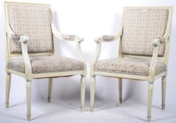 PAIR OF 19TH CENTURY FRENCH SALON SUITE ARMCHAIRS