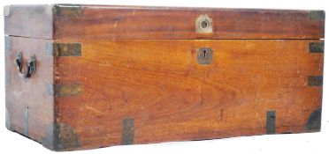 19TH CENTURY CAMPHOR CHEST WITH LONDON - SINGAPORE NOTATION