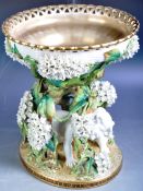 LARGE AND IMPRESSIVE MOORE BROS PORCELAIN TABLE CENTERPIECE