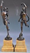 PAIR OF GIAMBOLOGNA 19TH CENTURY BRONZE MERCURY & FORTUNA