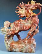 EARLY 20TH CENTURY CHINESE SOAPSTONE WARHORSE