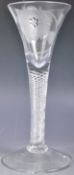 RARE 18TH CENTURY GEORGIAN JACOBITE SPIRAL AIR TWIST WINE GLASS