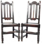 PAIR OF 17TH CENTURY ENGLISH OAK DINING / HALL CHAIR