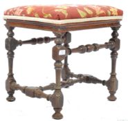 17TH CENTURY JACOBEAN ENGLISH WALNUT STOOL