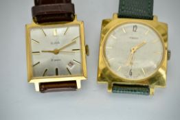 Mid Century Russian Slava 21 Jewels Wristwatch & Pobeda Wristwatch