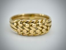 A Victorian 19th Century 18ct Gold Hallmarked Keeper Ring
