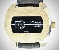 Retro 1970's Lucerne Digital Swiss Jump Hour Gents Wristwatch
