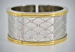 18ct Gold & Diamond Cuff Bangle Bracelet