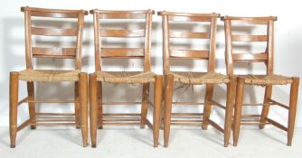 SET OF FOUR 19TH CENTURY EARLY 20TH CENTURY ECCLESIASTICAL CHAPEL CHAIRS