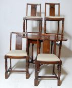 VINTAGE MID CENTURY ERCOL DINING CHAIRS TOGETHER WITH A DROP LEAF TABEL