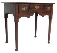 18TH CENTURY GEORGE III OAK LOWBOY WRITING TABLE