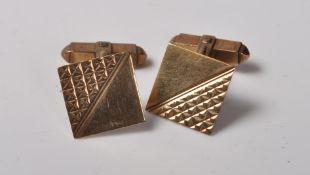 1960'S 9CT GOLD GENTLEMAN'S CUFFLINKS