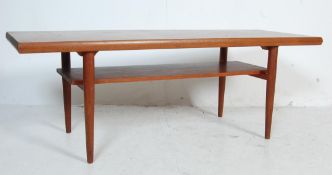 RETRO DANISH INSPIRED TEAK WOOD LONG JOHN COFFEE TABLE