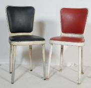 PAIR MID CENTURY ALUMINUM AMERICAN KITCHEN DINER CHAIRS