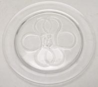 LALIQUE - ROPE AND CHERUB GLASS PLATE