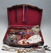 COLLECTION OF 20TH CENTURY GLASS BEAD NECKLACES AND OTHERS