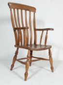 19TH CENTURY VICTORIAN BEECH AND ELM WINSOR CHAIR / ARMCHAIR