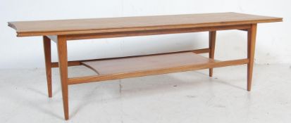 RETRO VINTAGE 1970S TEAK WOOD LONG JOHN COFFEE TABLE