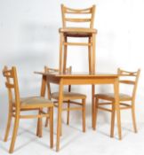 VINTAGE RETRO 20TH CENTURY DINING TABLE AND FOUR DINING CHAIRS