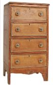 19TH CENTURY VICTORIAN PINE PEDESTAL CHEST OF DRAWERS