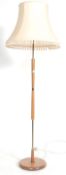 1970’S TEAK AND BRASS FLOOR STANDARD LAMP
