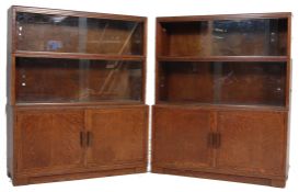 RETRO VINTAGE MID 20TH CENTURY MINTY LAWYERS STACKING BOOKCASE