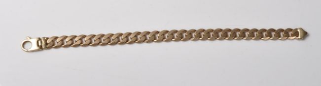 GENTLEMAN'S 9CT GOLD FLAT LINK BRACELET