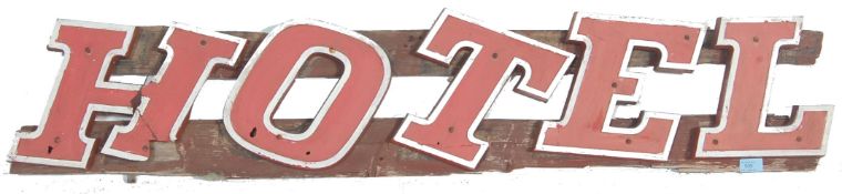 VINTAGE RETRO 1950'S HOTEL ADVERTISING SIGN