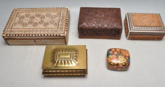 COLLECTION OF VINTAGE INDIAN ISLAMIC AND PERSIAN BOXES