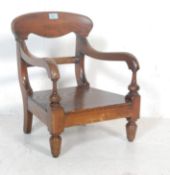 19TH CENTURY VICTORIAN MAHOGANY CHILDRENS CHAIR