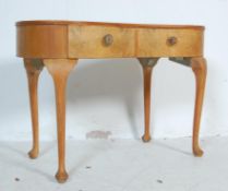 1950's QUEEN ANNE WALNUT KIDNEY SHAPE WRITING TABLE