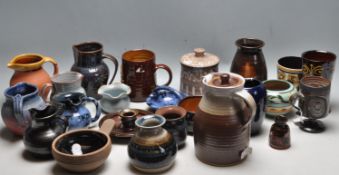 LARGE COLLECTION OF VINTAGE RETRO 20TH CENTURY CORNWALL STUDIO ART POTTERY