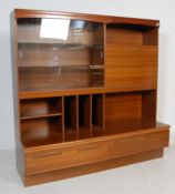 MID CENTURY TEAK WOOD SIDEBOARD - HIGHBOARD