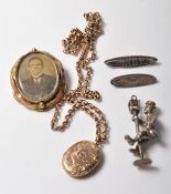 GROUP OF ANTIQUE EDWARDIAN AND LATER JEWELLERY