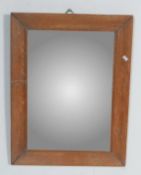ANTIQUE EARLY 20TH CENTURY OAK OVERMANTEL MIRROR