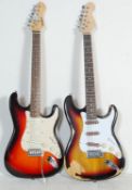 TWO VINTAGE RETRO 20TH CENTURY SIX STRINGS ELECTRIC GUITAR