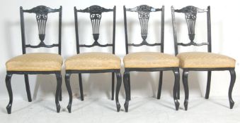 SET 4 19TH CENTURY ART NOUVEAU DINING CHAIRS