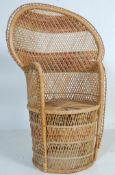 VINTAGE RETRO WICKER CONSERVATORY CHAIR