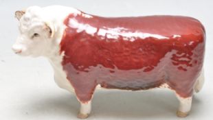 BESWICK CERAMIC BULL FIGURINE - CHAMPION OF CHAMPIONS