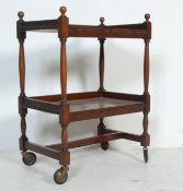 ANTIQUE VICTORIAN REVIVAL MAHOGANY TWO TIER TROLLEY
