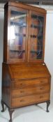 EARLY 20TH CENTURY ANTIQUE OAK BUREAU BOOKCASE
