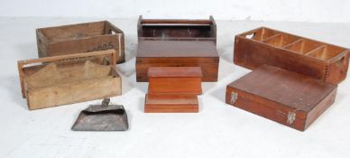 COLLECTION OF VINTAGE WOODEN INDUSTRIAL CRATES