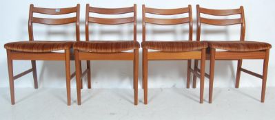 FOUR VINTAGE RETRO 1970’S TEAK WOOD DINING CHAIRS