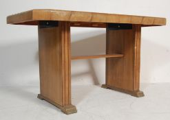 EARLY 20TH CENTURY ART DECO WALNUT VENEER DINING TABLE