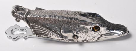 LARGE VINTAGE STYLE SILVER PLATED PAPER CLIP IN THE FORM OF A PIKE