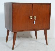 VINTAGE RETRO DANISH INSPIRED TWIN DOOR BEDSIDE CABINET